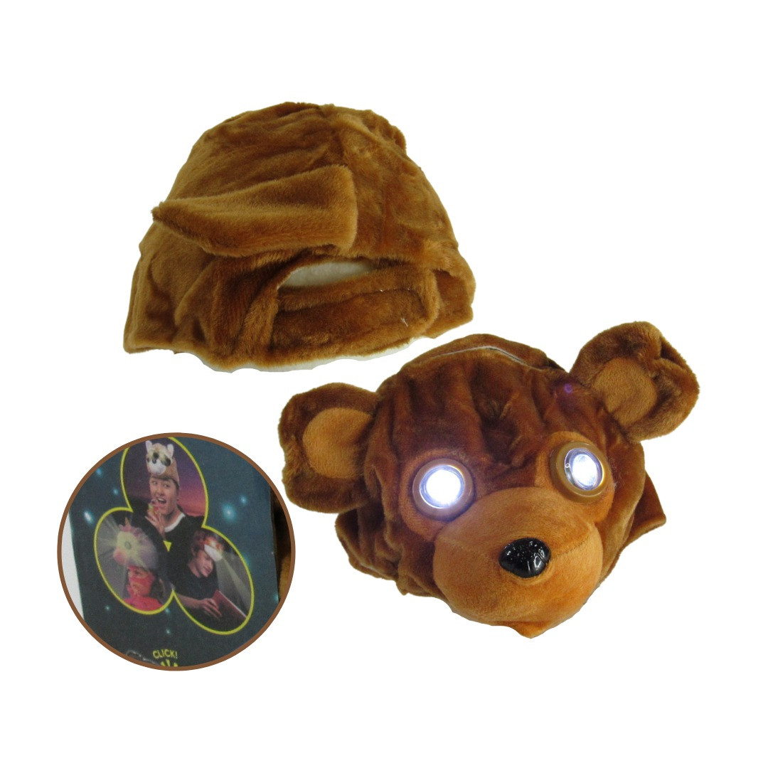 Miniatura 3 de Gorro con diseño de animales y luces - Color: Cafe con blanco